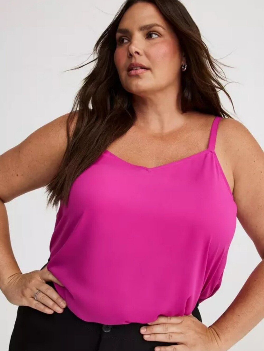 Torrid Sophie Georgette Swing Cami in Vivid Viola, Plus Size 1